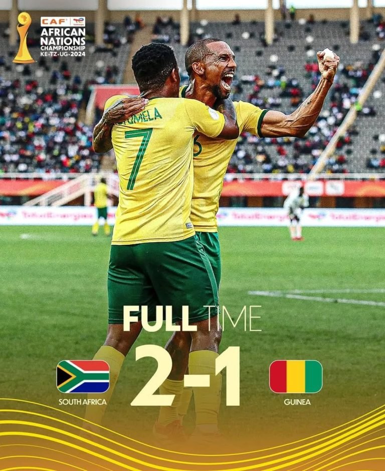 South Africa Edge Guinea to Keep CHAN Hopes Alive south africa vs guinea